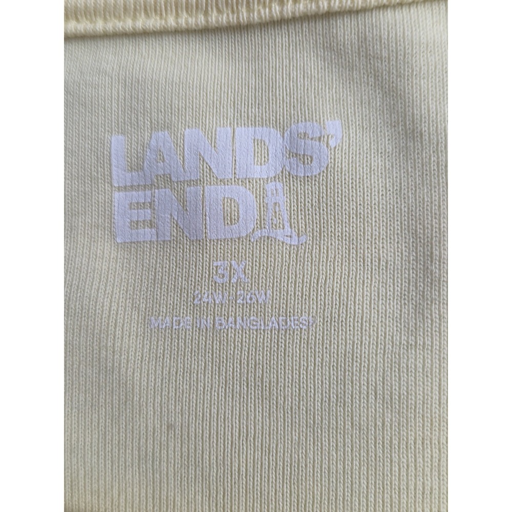 L L BEAN Knit TOP Long Sleeve Pale Yellow Supima Cotton Size 3X Stretch Comfort - Picture 3 of 6